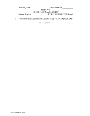 Colorado House Floor Amendment