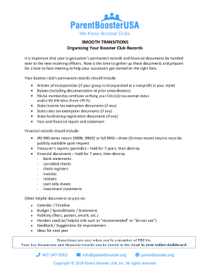 Booster Club Record Transition Guide