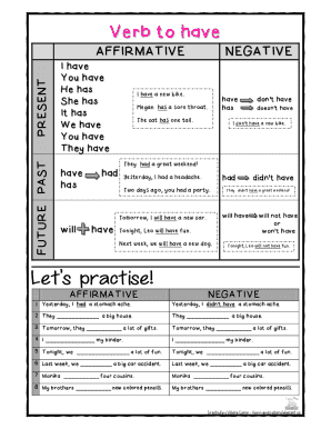 Verb to Have and Verb to Be Worksheet