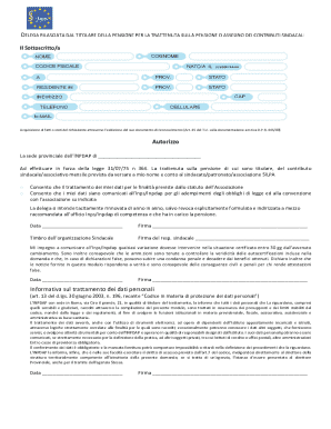 Italian Pension Contribution Authorization Form