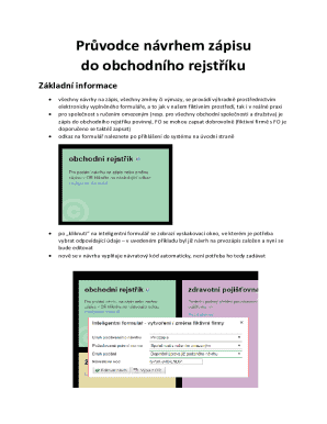 Czech Business Registration Form