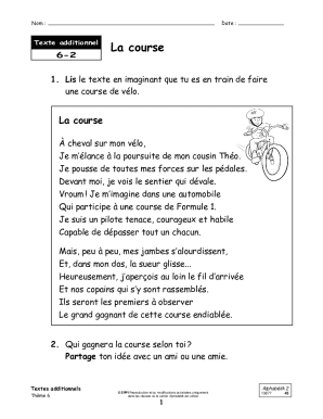 Alphabétik 2 Reading Exercise