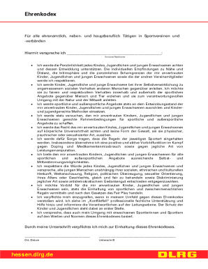 Ehrenkodex for Sports Clubs