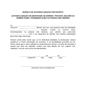 Self-Declaration Forms