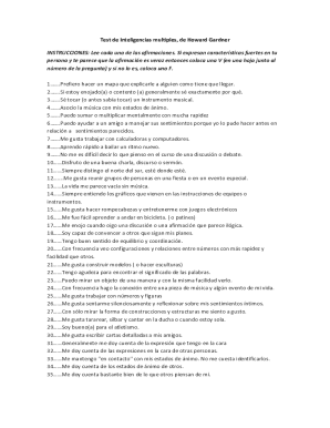 Multiple intelligences test