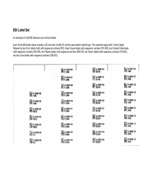 BSI Label Set Template
