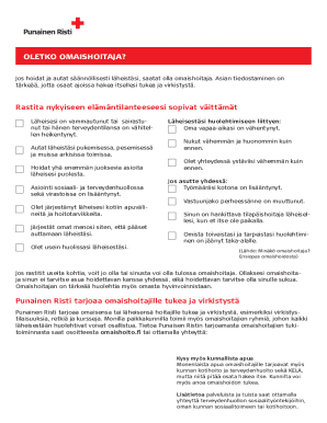Omaishoitaja Self-Assessment Form