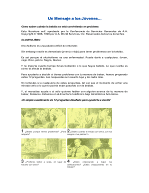 Alcoholism self-assessment questionnaire