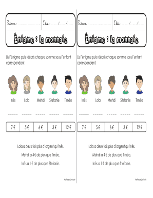 nigme Montaire pour EnfantsPDF