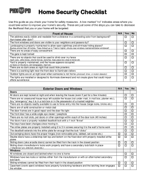 Home Security Checklist