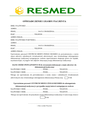 Patient Consent and Authorization Form