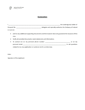 Visa Application Authorization Form