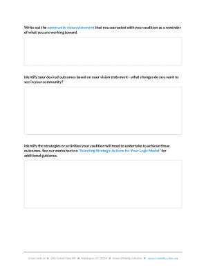 Upward Mobility Logic Model Worksheet