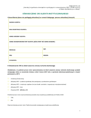 CRS Client Declaration Form