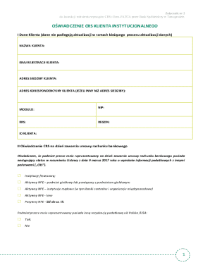 CRS Client Declaration Form