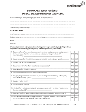 General Consent Form for Aesthetic Medicine Procedure