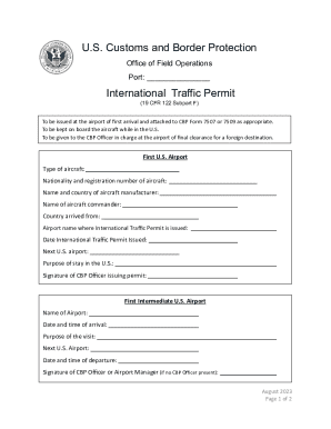 International Traffic Permit