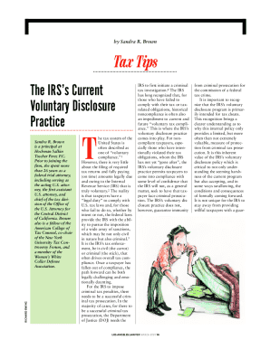 IRS Voluntary Disclosure Policy