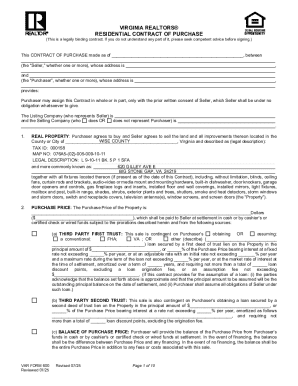 Virginia Residential Contract of Purchase