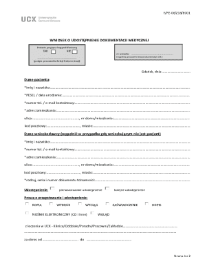 Medical Records Release Request Form