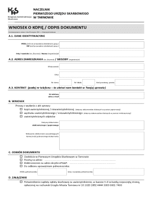 Poland Tax Document Copy Request Form