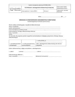 Medical Records Release Request Form