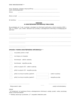 Poland Public Information Request Form