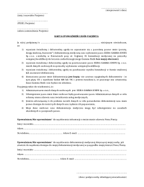 Medical Authorization and Consent Form
