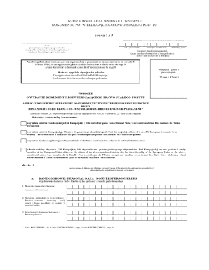 Poland Permanent Residence Application Form