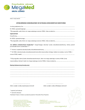 Medical Documentation Release Authorization