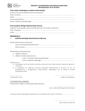 Medical Records Release Request Form