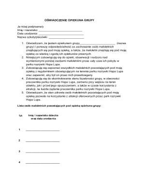 Guardian Group Declaration Form