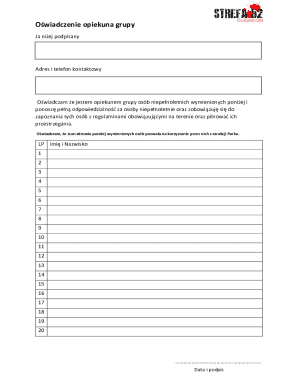 Guardian Declaration Form
