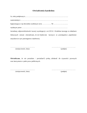 Candidate Declaration Form