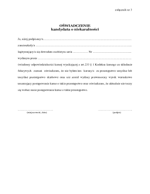 Criminal Record Declaration Form