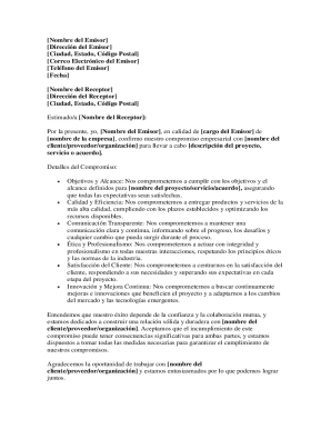 Business commitment letter