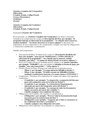 Purchase commitment letter template