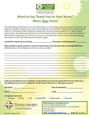 DAISY Award Nomination Form