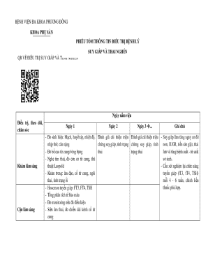 Hospital Treatment Summary Form