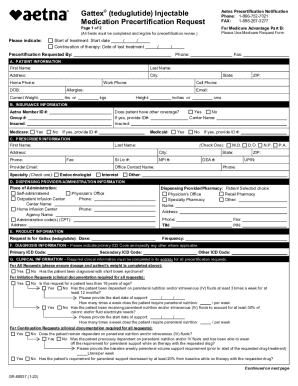 Gattex Precertification Notification Form