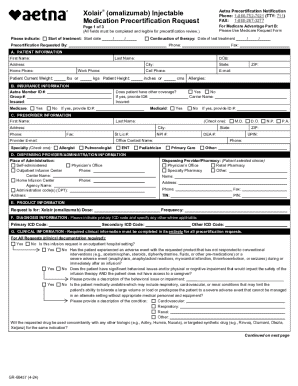 Xolair Precertification Notification Form