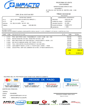 Proforma de venta