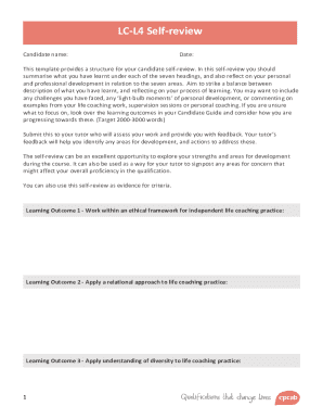 Candidate Self-Review Template