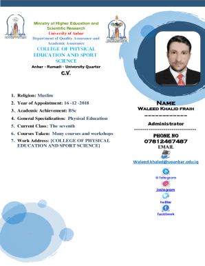 Academic CV Template