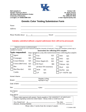 Genetic Testing Submission Form