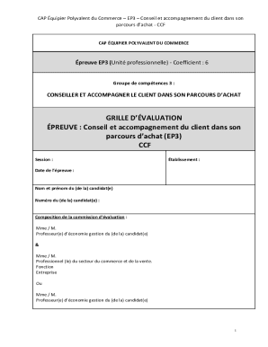 CAP EP3 Evaluation Form