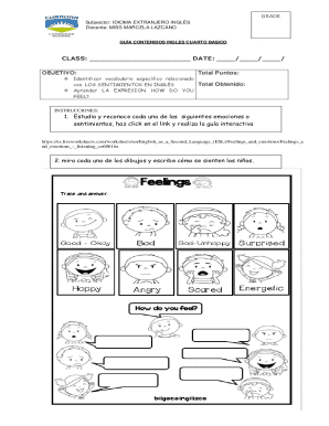 English feelings worksheet