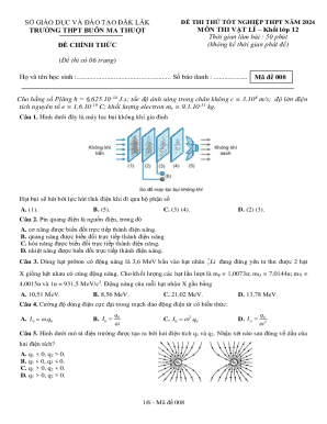 Vietnamese Physics Exam Template