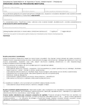 Medical Procedure Consent Form