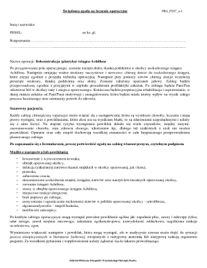 Informed Consent for Achilles Tendon Surgery